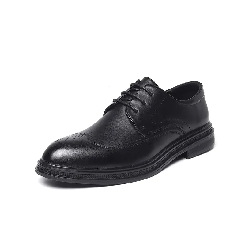 

Younger Mens Black Brogue Shoes Daily College Student Trending Business Leisure Formal Zapatos For Male Party Zapatos ERRFC