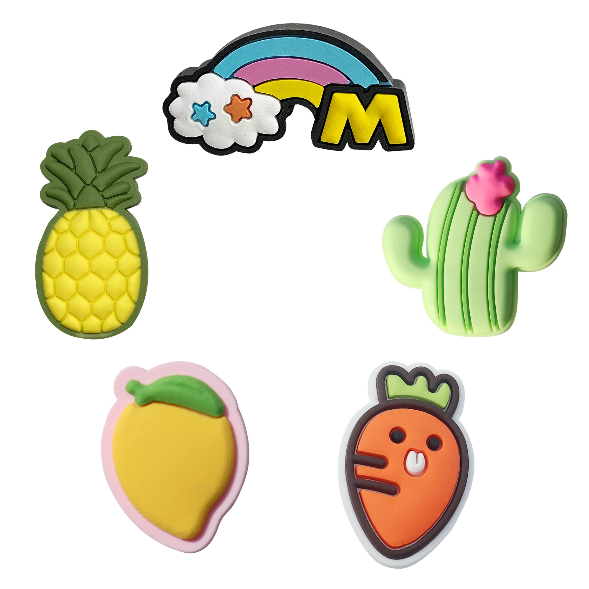 20-500PCS jibz Wholesale Random Cartoon Animal Shoe Charms Decrations For Croc Charms Buckle Kids X-mas Gifts Shoe Accessories