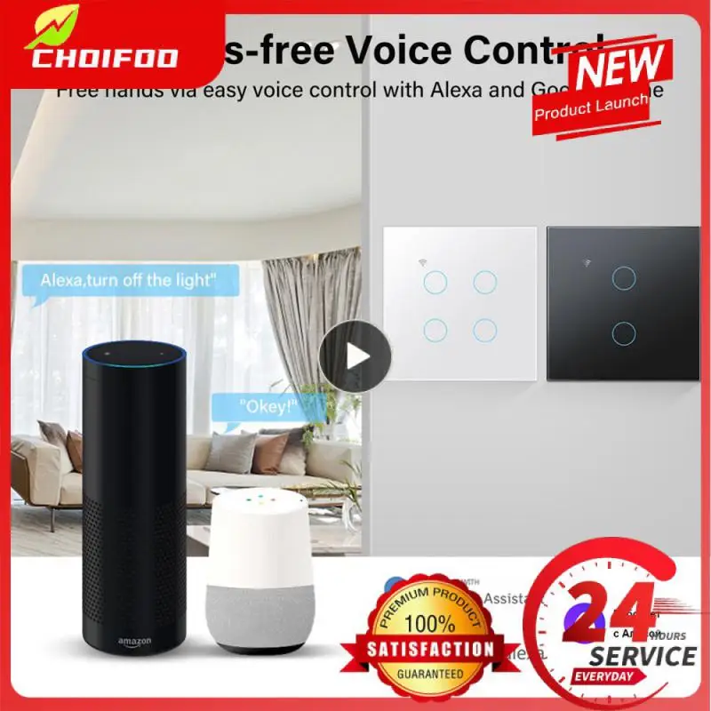 1/2/3/4 кнопочный нулевой пожарный переключатель ЕС переключатель Wifi 1200 Вт умный сенсорный переключатель Smart Life 10a приложение дистанционное управление Tuya