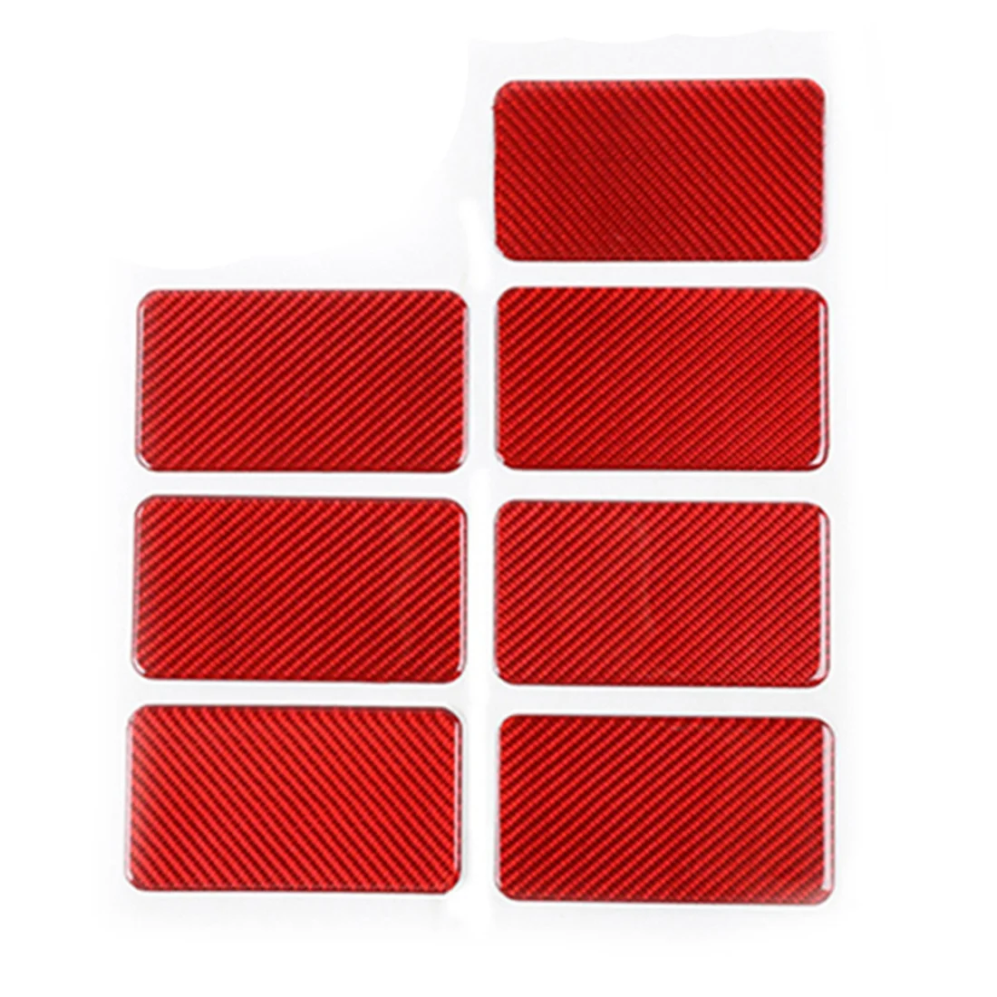 

Автомобильный задний ряд, обе стороны, декоративная крышка, наклейки, аксессуары для Suzuki Jimny 2019 2020 2021 2022, красное углеродное волокно