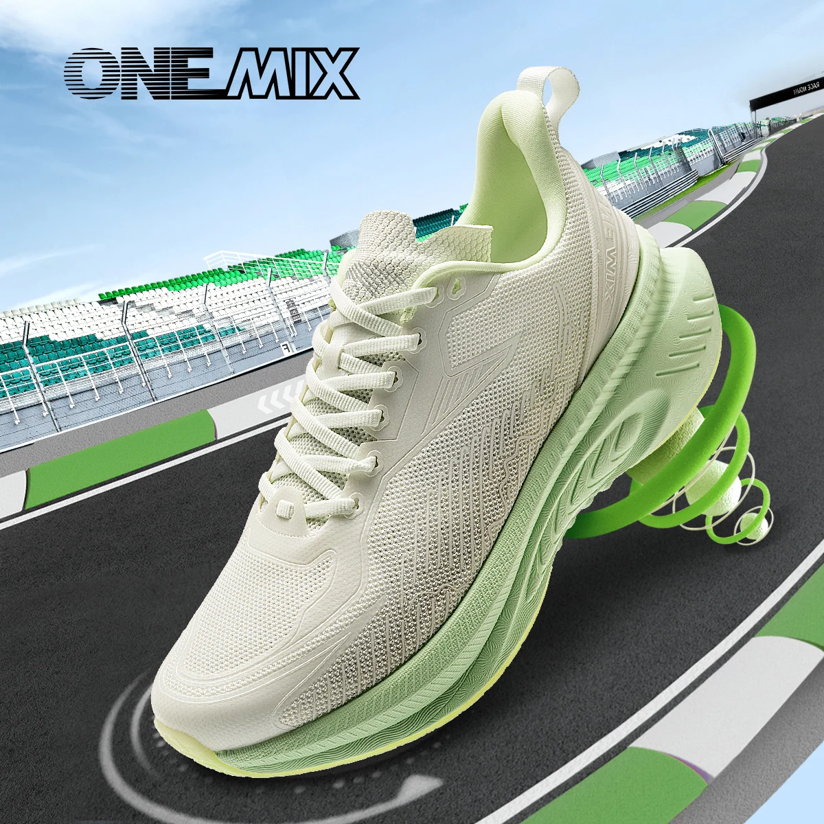 ONEMIX 2023 New Lightweight Multi-tone Breathable Mesh Running Shoes Summer And Autumn Sports Women's Sports Shoes Men's Sports