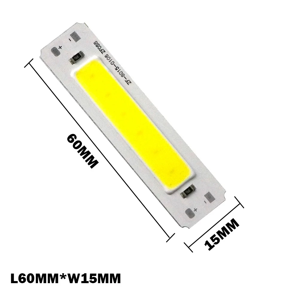 10PCS 60 * 15mm 2W COB LED чипсет диод модуль полосчатый источник света матричная лампа
