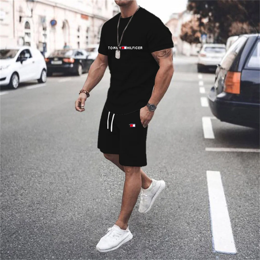 Mens Designer Clothes Two Piece Sets Comfortable Cotton Tracksuits Set For Men Joggers Clothing Summer Male Sports Suits