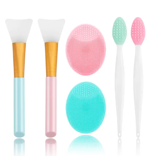 Silicone Face Cleansing Brush Lip Scrub Brush Facial Deep Pore Skincare Scrub Cleanser Tool Beauty Soft Deep Cleaning Exfoliator 1