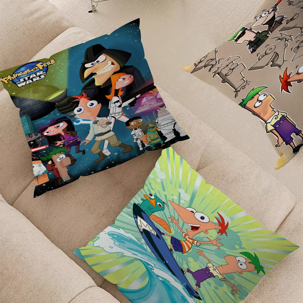 Чехлы для подушек с рисунком P-phineas F-ferbs декор фермерского дома домашние наволочки