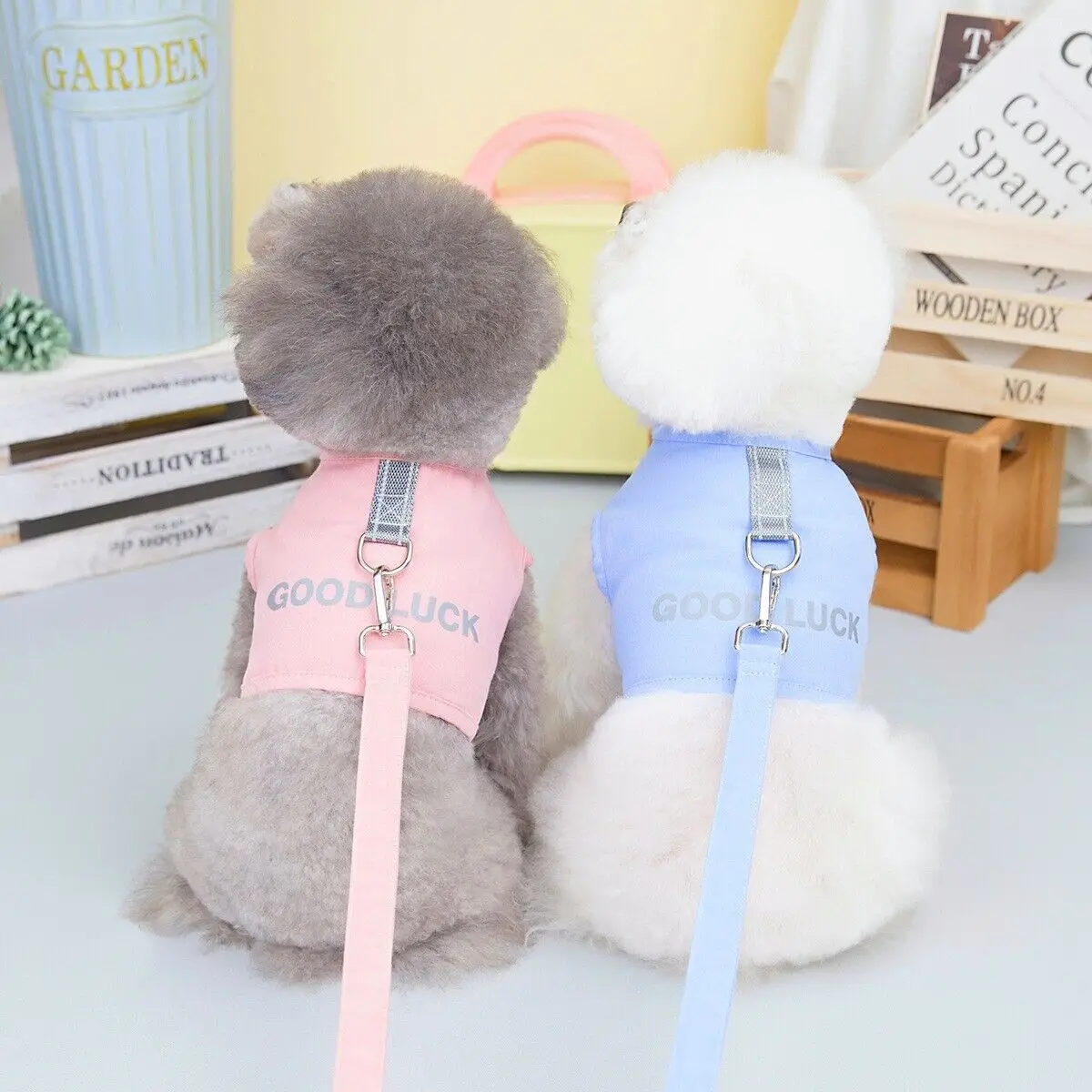 

Summer Cotton Dog Vest Harnesse & Lead Set Spring Puppy Dog Clothes for Small Dogs Pet Clothing Dog Supplies