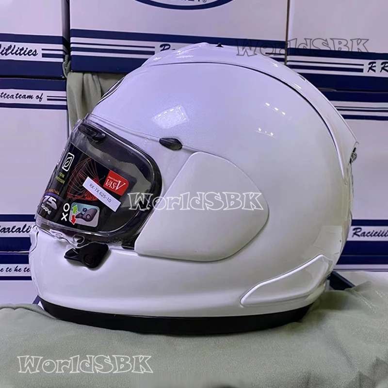

RX-7X Super FRP Helmet Motor Full Face Helmet Rx7x Bright White Helmet Motorcycle Riding Crash Helmet