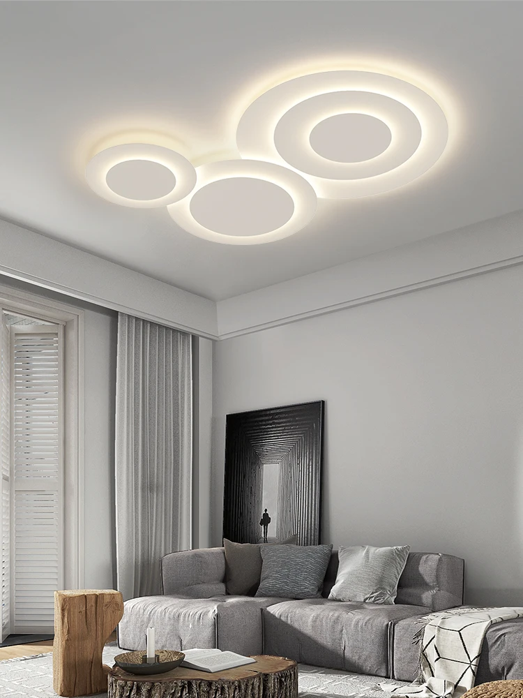Minimalist Ceiling Chandelier Lights White LED Modern  Living Dining Room Bedroom Foyer Flats Kitchen Aisle Indoor Lighting Lamp