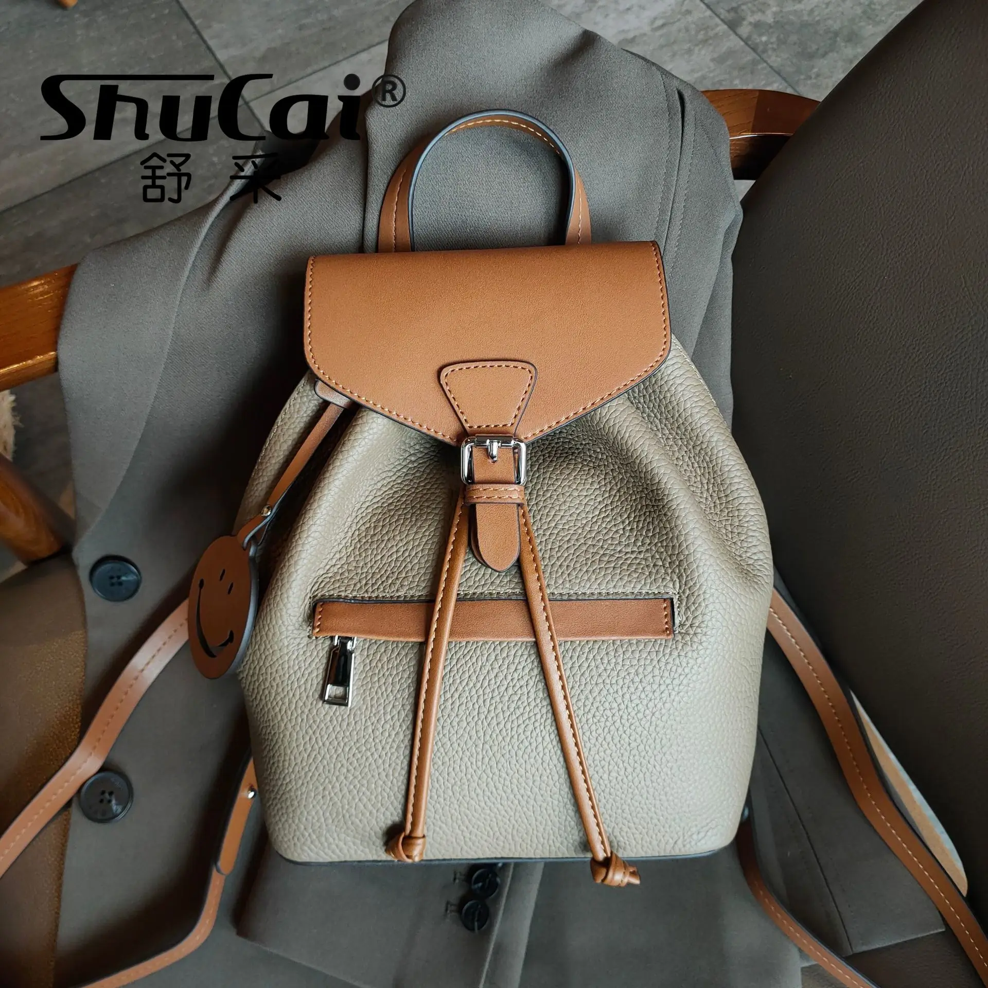 New fashion and western style all-match casual backpack sweet flavor Korean version simple color matching backpack