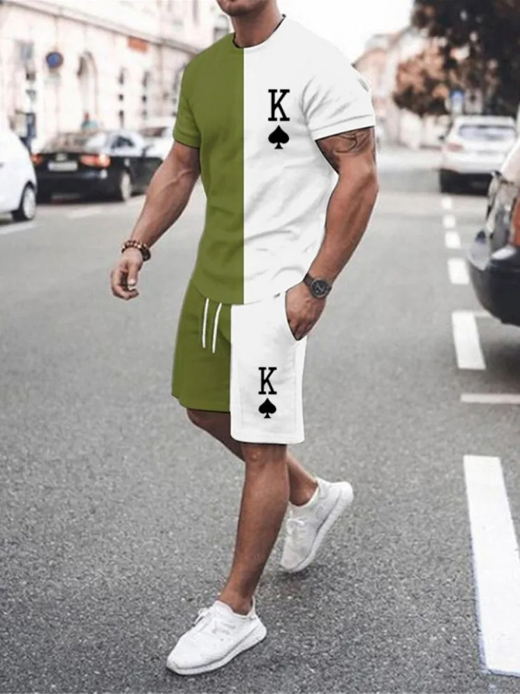 2023 New Men's 3D Printing Short Sleeve Shorts Abstract Painted T-Shirt Suit Men's and Women's Casual Trend Oversized t-shirt