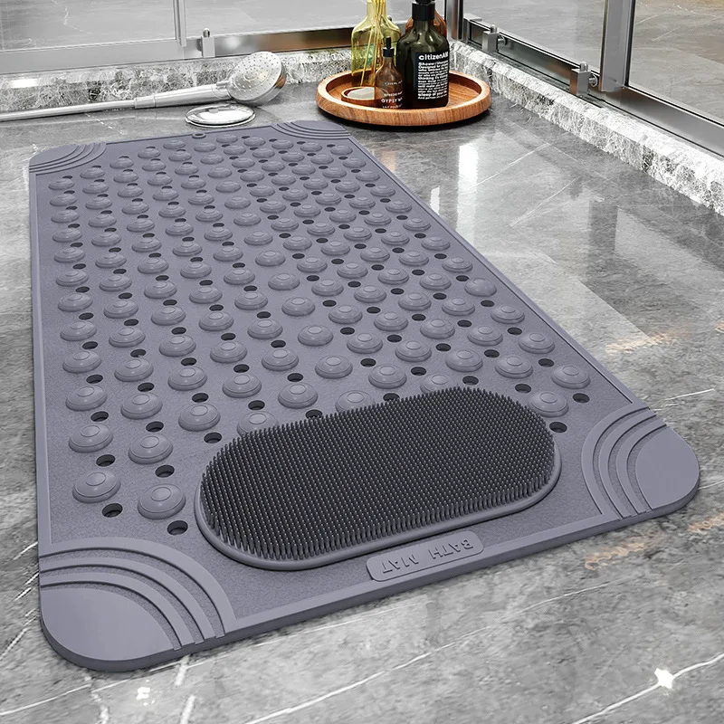 

Non-Slip Shower Bath Mat Foot Massager with Suction Cups Bathroom Mat Silicone Suction Cup Massage Brush for Bathroom Use