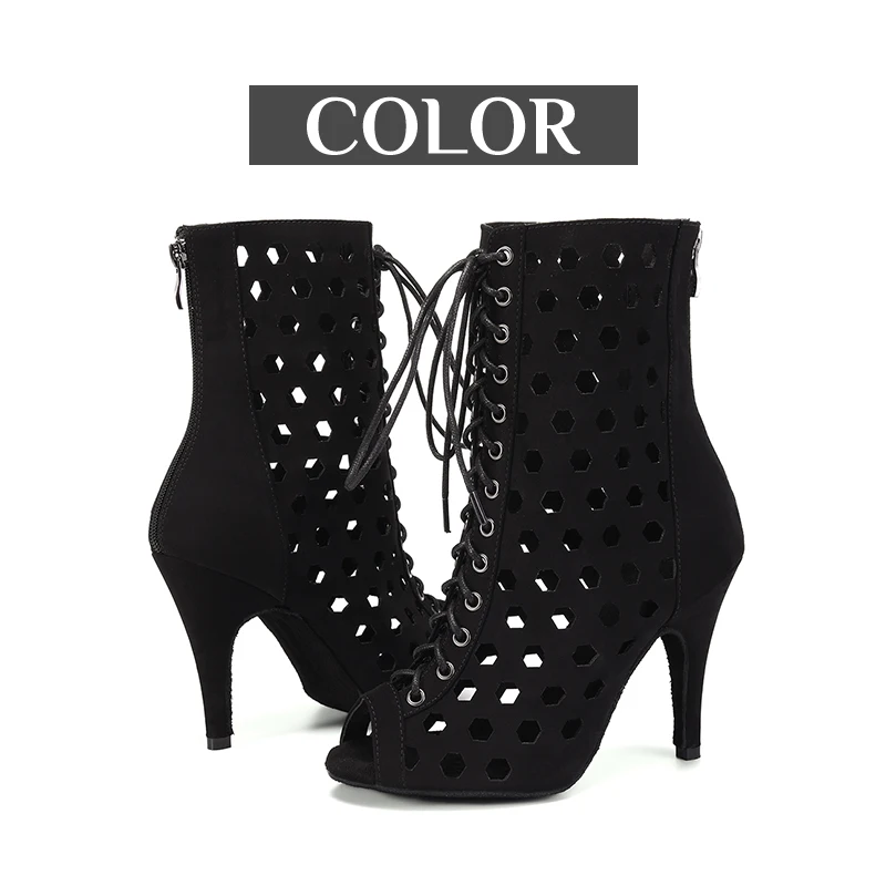 DKZSYIM Latin New Dance Boots Soft Soles Women Ballroom Dance Shoes Ladies Girls Tango/Salsa Shoes For Dance High Heels 4cm-11cm