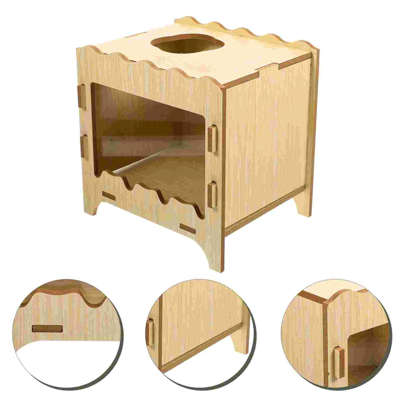 

Hamster Digging Petshouse Box Hideout Sleeping Cage Pet Funny Comfortablesmall Maze Animal Guineawooden Dwarf Castle Living Hut