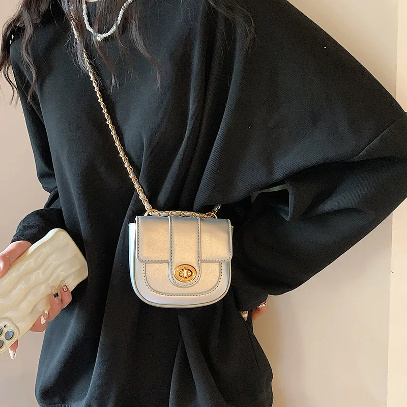 

New Niche Brand All-Match Foreign Style High-Quality Texture Mini Chain Women'S Single Shoulder Crossbody Change Handbag