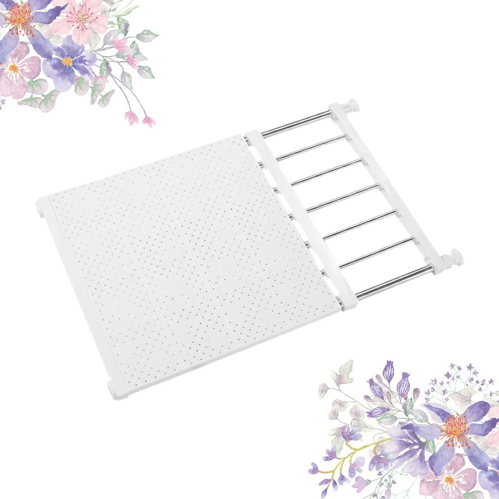 

Shelf Closet Tension Expandable Rod Adjustable Wardrobe Shelves Rack Storage Organizer Separator Dividerdividers Cabinet