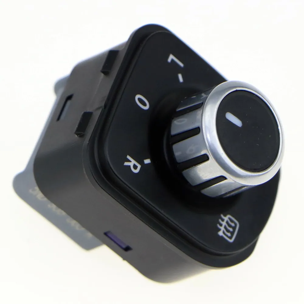 

1 шт. хромированный зеркальный Регулируемый переключатель с ручкой, черный, 6 контактов для VW Jetta Golf MK5 MK6 5ND 959 565A 5K0 959 565 1K0 959 565 K