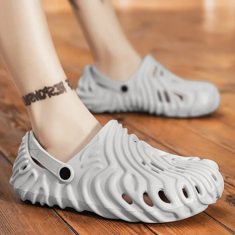 Мужские сандалии в стиле Лапа тигра пляжные шлепанцы клоги Повседневная Уличная