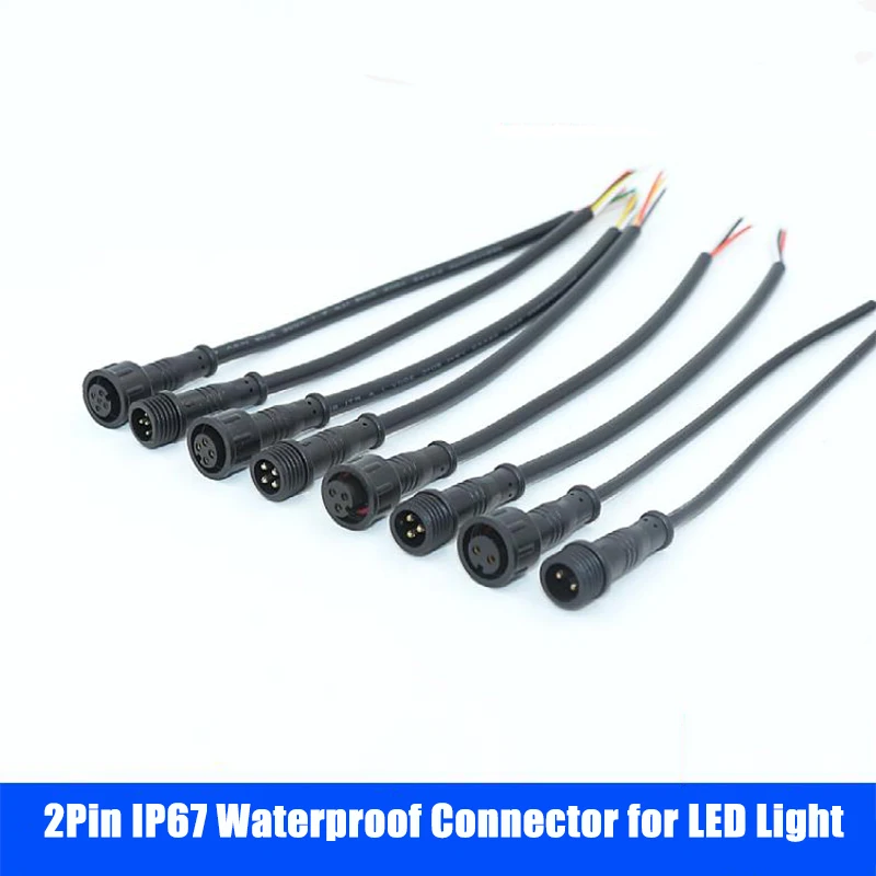 Водонепроницаемый светодиодный разъем папа-мама адаптер IP67 световая лента для