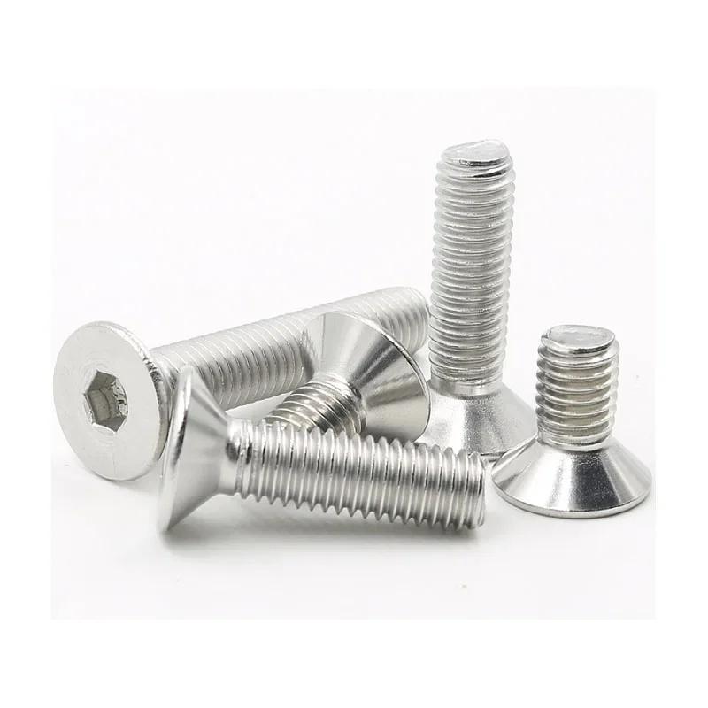 Болт с шестигранным углублением М6 М8 М12 М16 304 A2 DIN7991 из нержавеющей стали