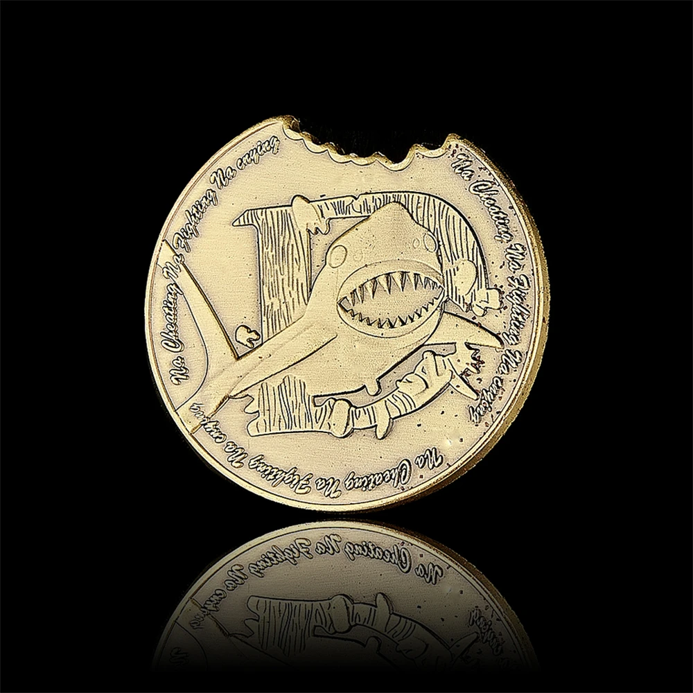 Большая белая акула бронзовая монета Na обмана драка плач памятная Защита