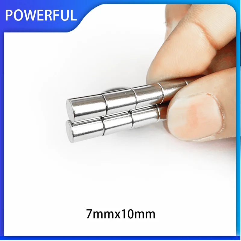 

5~100PCS 7x10mm Magnet Powerful Magnetic Small Round Rare Earth Magnets Search Magnets 7mm x 10mm Neodymium Magnets