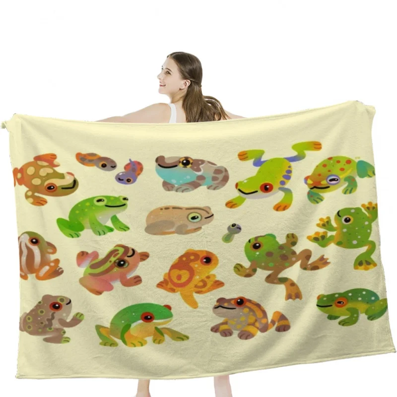 

Tree frog Throw Blanket Soft Velvet Blanket Travel Bedding Blanket