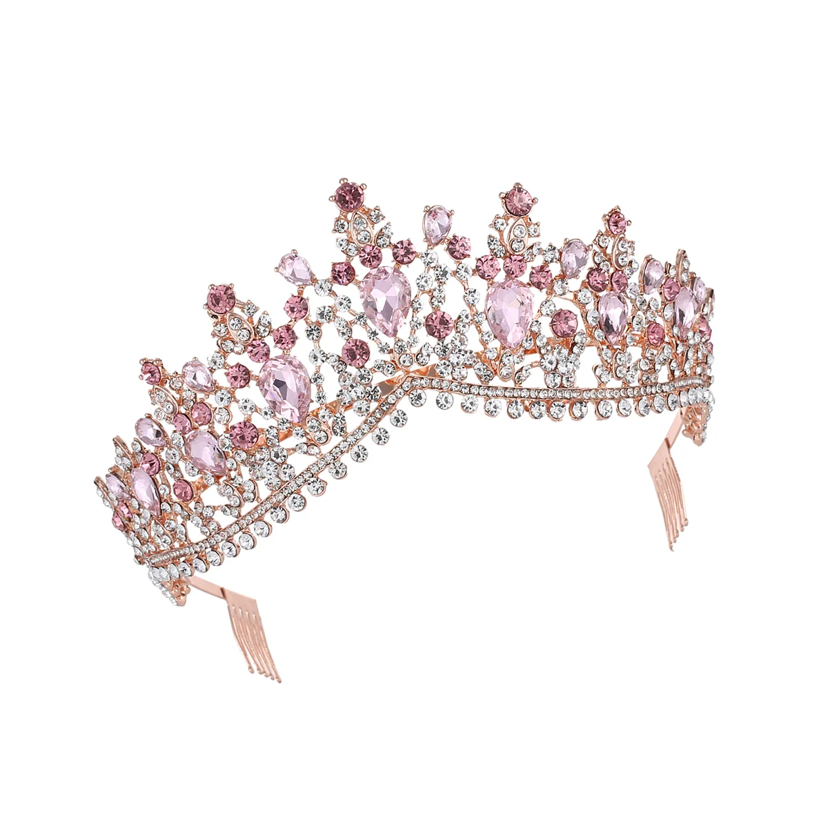 

Baroque Comb Tiara Crowns Goddess Headpiece Crystal Tiara Wedding Hair Pieces Brides Headband Wedding Prom Headdress