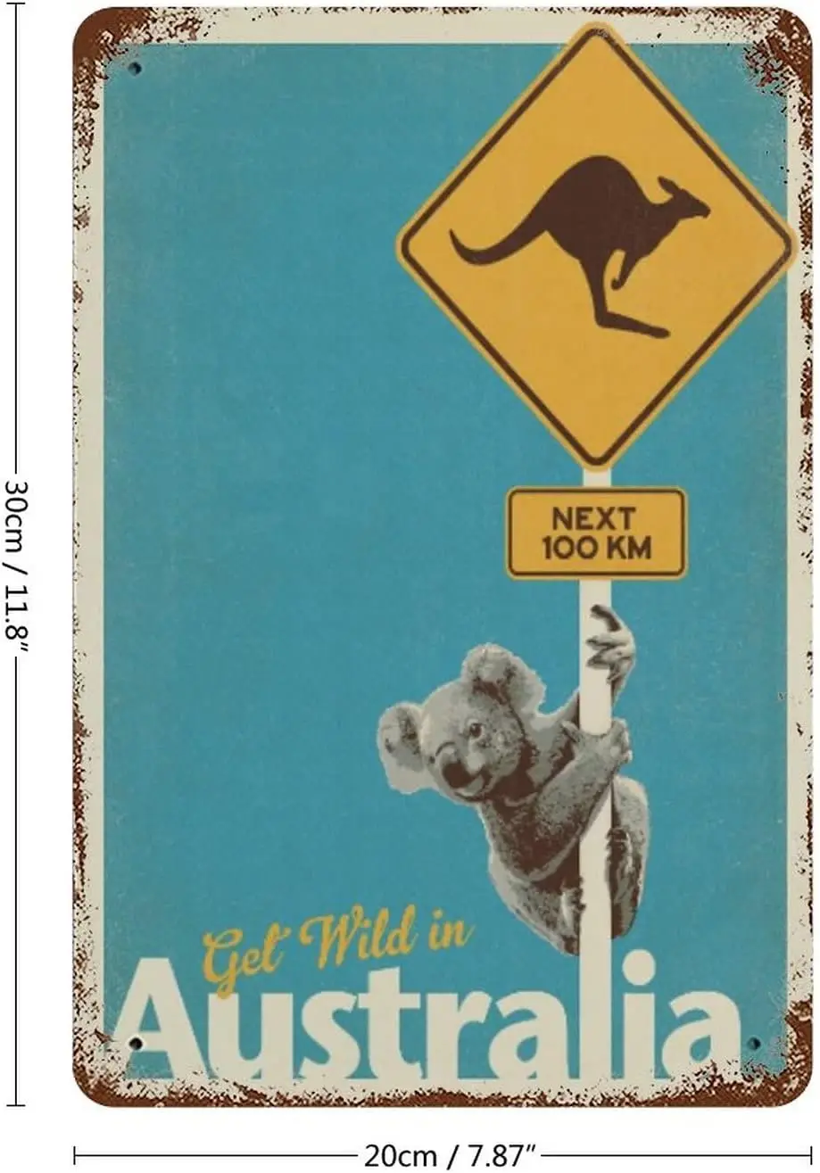 Винтажный Ретро-знак с изображением Австралии Океании геометрической зоны