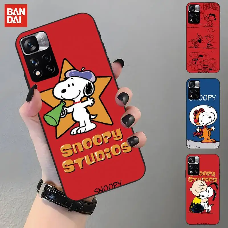 

Bandai Cute Snoopy Dog Phone Case Fundas for Xiaomi Redmi Note 11 10 9 8 6 Pro 10T 9S 8T 7 5A 5 4 Luxury Coque Creative Cartoon