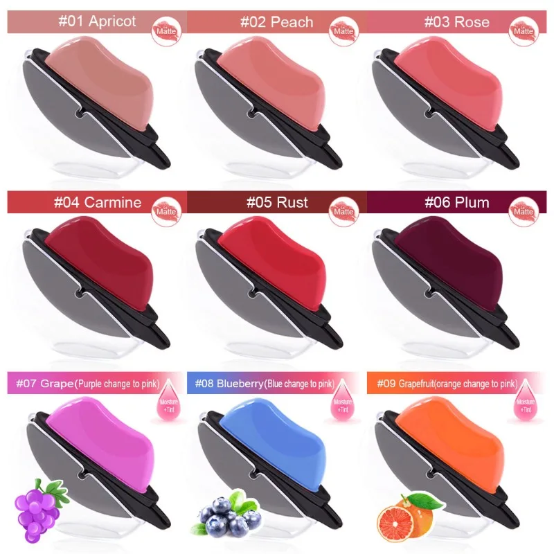 

Wholesale 6pcs/set Lazy Lipstick European and American Halloween Elements Makeup Matte Color-changing Lipstick Cosmetics