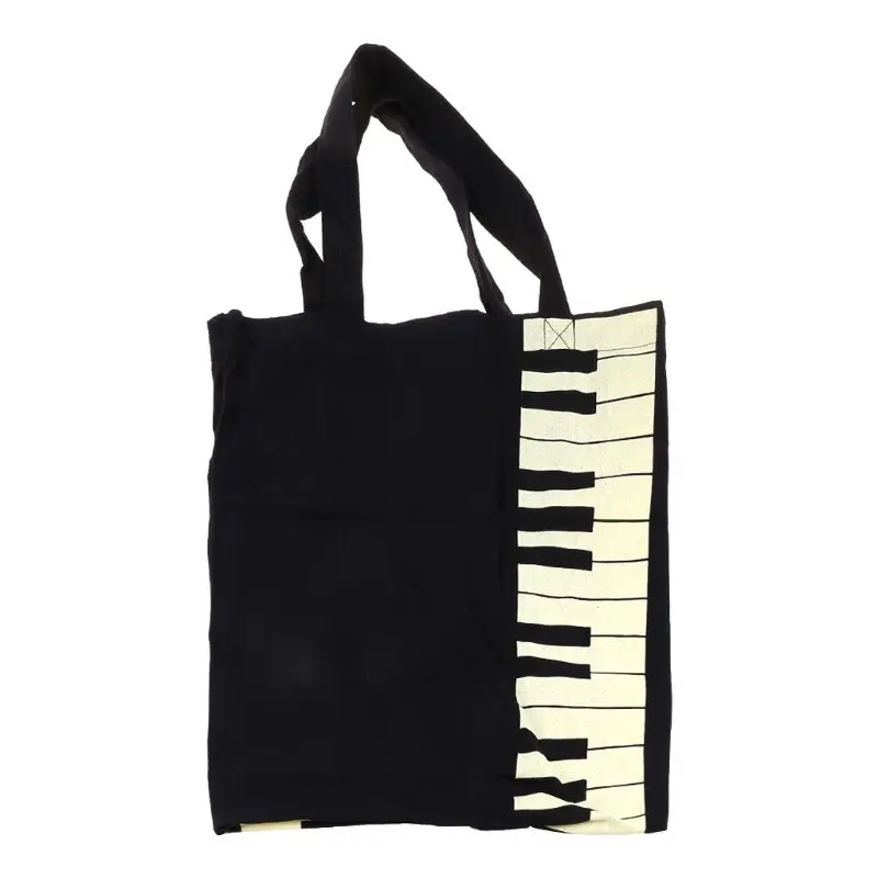 

Hot Fashion Black Piano Keys Music Handbag Tote Bag Shopping Bag Handbag
