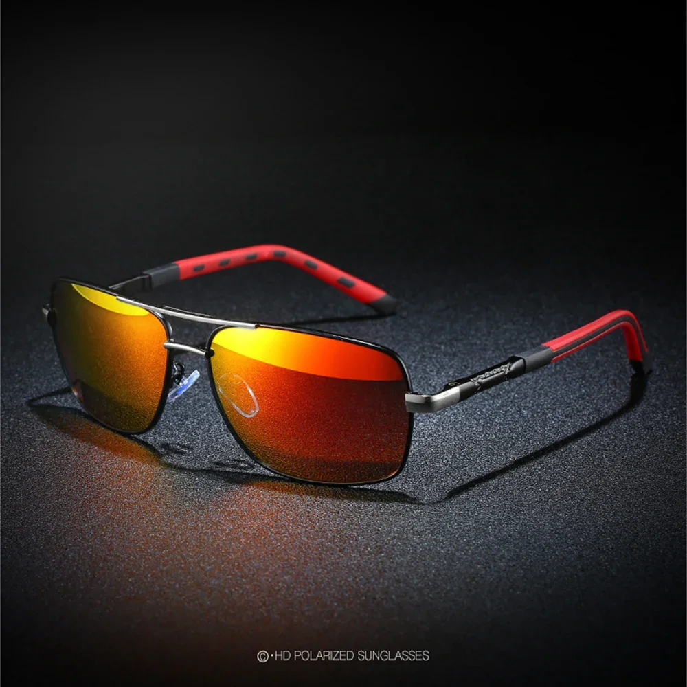 Очки солнцезащитные поляризационные оверсайз из сплава алюминия-мг