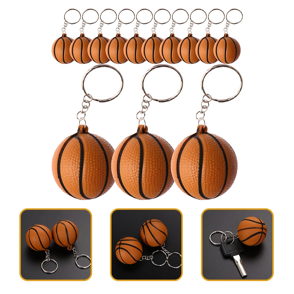 

24 Pcs Key Basketball Keychain Child Christmas Gifts Party Decorations Alloy Birthday Keychains for men Gadgets
