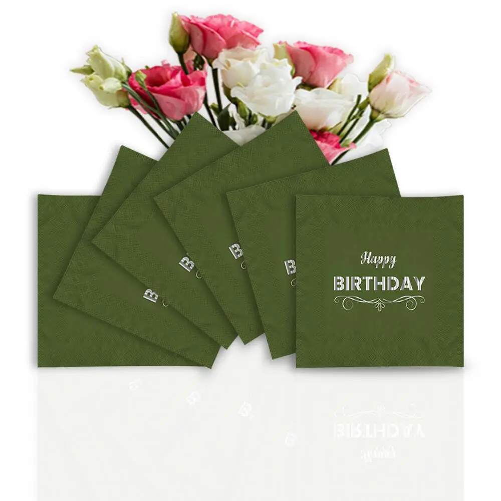 Индивидуальные бумажные салфетки с монохромным логотипом Start декупаж для