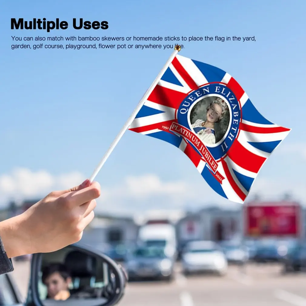 Флаги английской королевы флаг Великобритании с искусственными размахивающими
