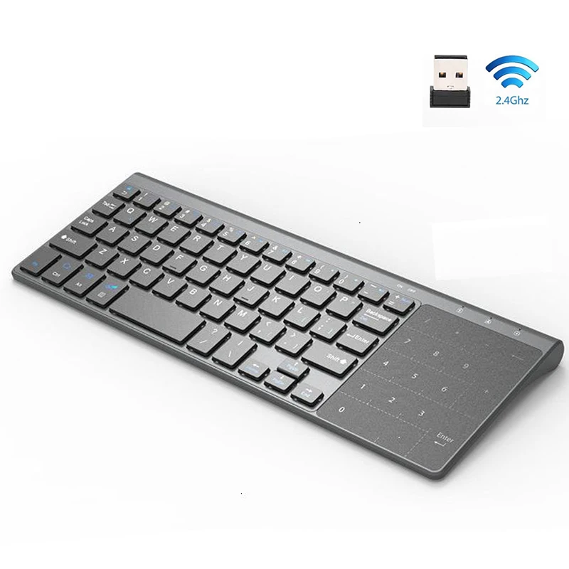 

Comb 2.4G Wireless Keyboard with Number Touchpad Mouse Thin Numeric Keypad for Android Windows Desktop Laptop PC TV Box
