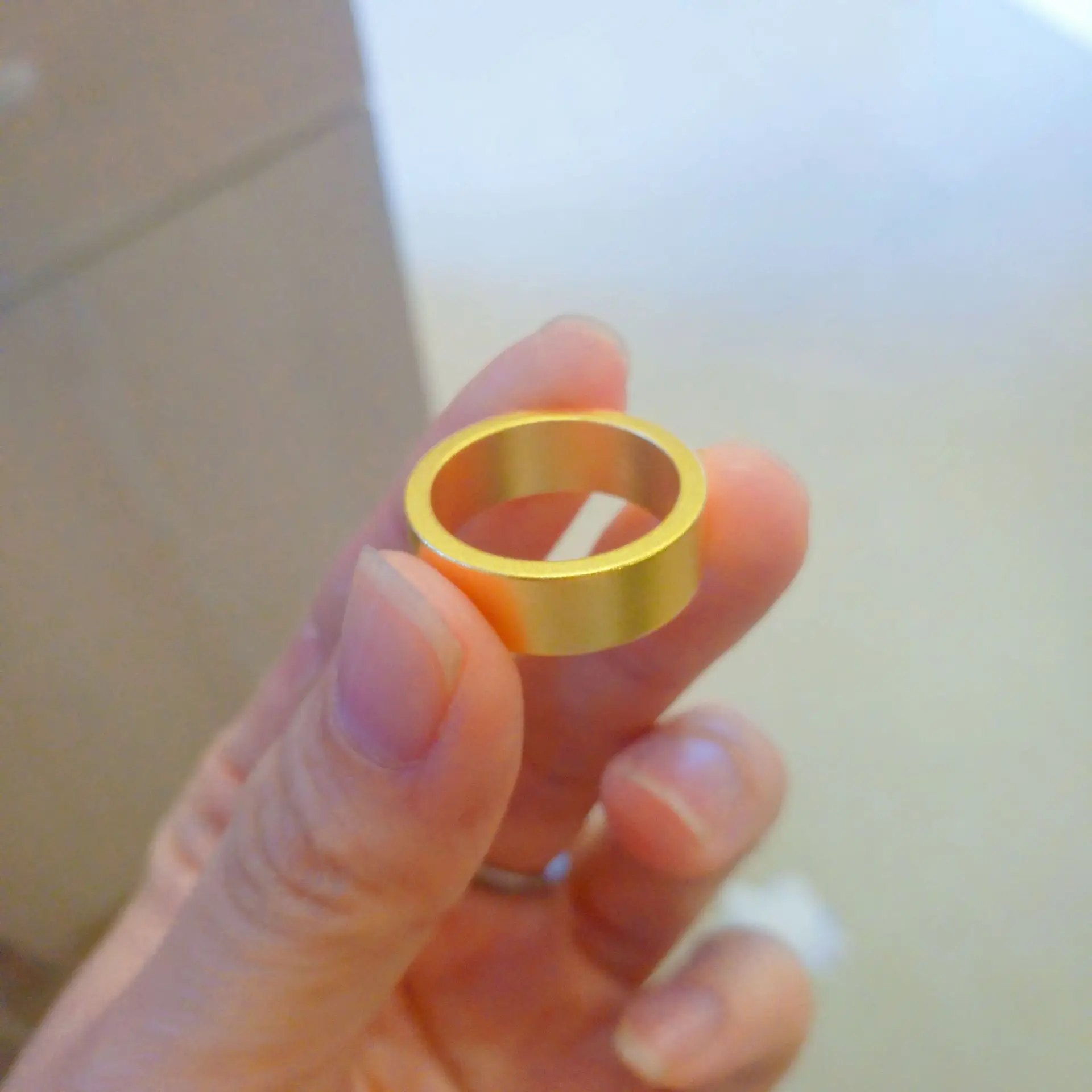 Кольцо с плоским дном в старинном стиле 9999 однотонное Золотое кольцо для пар