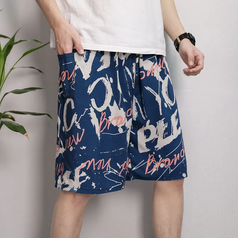 Mens Pajama Shorts Sleep Bottoms Sleepwear Beach Shorts Large Homewear Loose Leisure Cozy Lounge Clothes Male Nightwear Pants