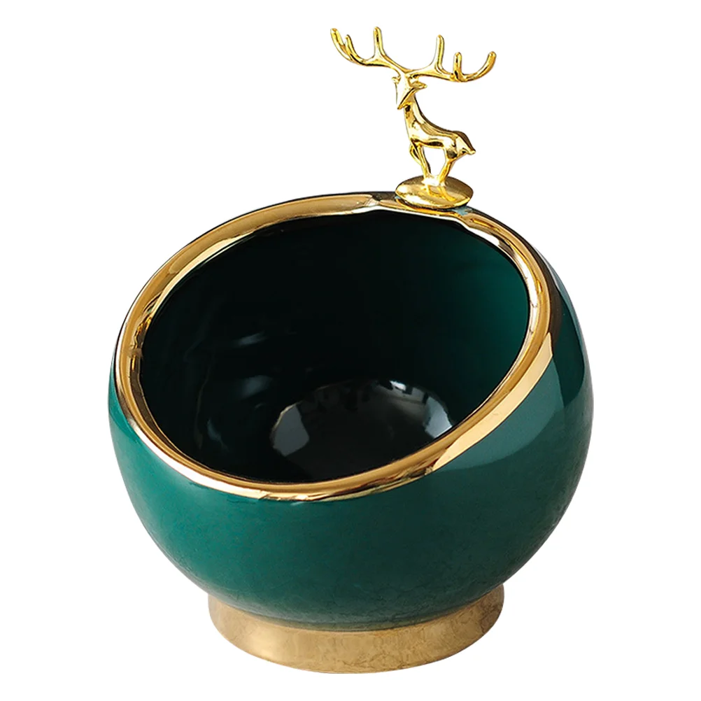 

Home Desktop Lovely Elk Design Key Holder Snack Decorative Storage Holder