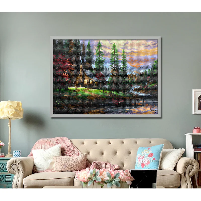 Алмазная 5D картина JIEME сделай сам вышивка с винным бокалом стразы пейзаж Круглая