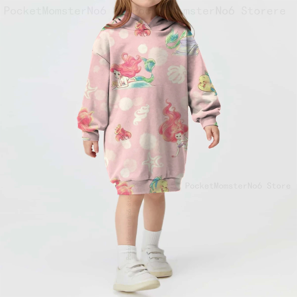 

Autumn and winter Princess Ellie print mid-length sweater hoodie children's clothing children's long-sleeved pullover new girls