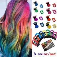 8 colors hair color chalk powder temporary hair spray diy women pastels salon beauty hair dye brush colorful paint styling