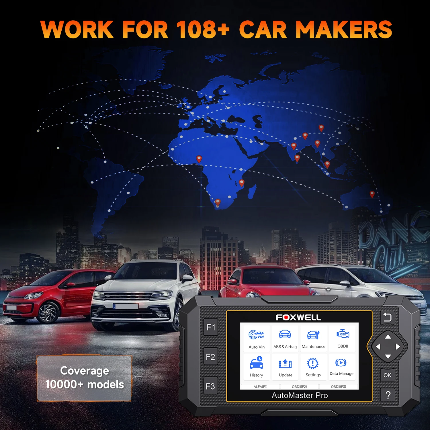 FOXWELL NT650 PRO считыватель кодов двунаправленный ABS SRS автомобильный сканер OBD2