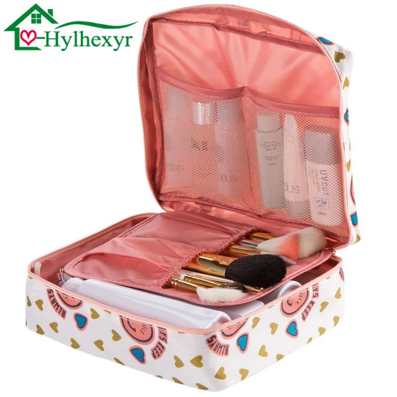 

Fashion Women Beauty Makeup Bag Travel Storage Waterproof Cosmetics Bag Bathroom Organizer of Portable Bath Hook Washing Up Bag