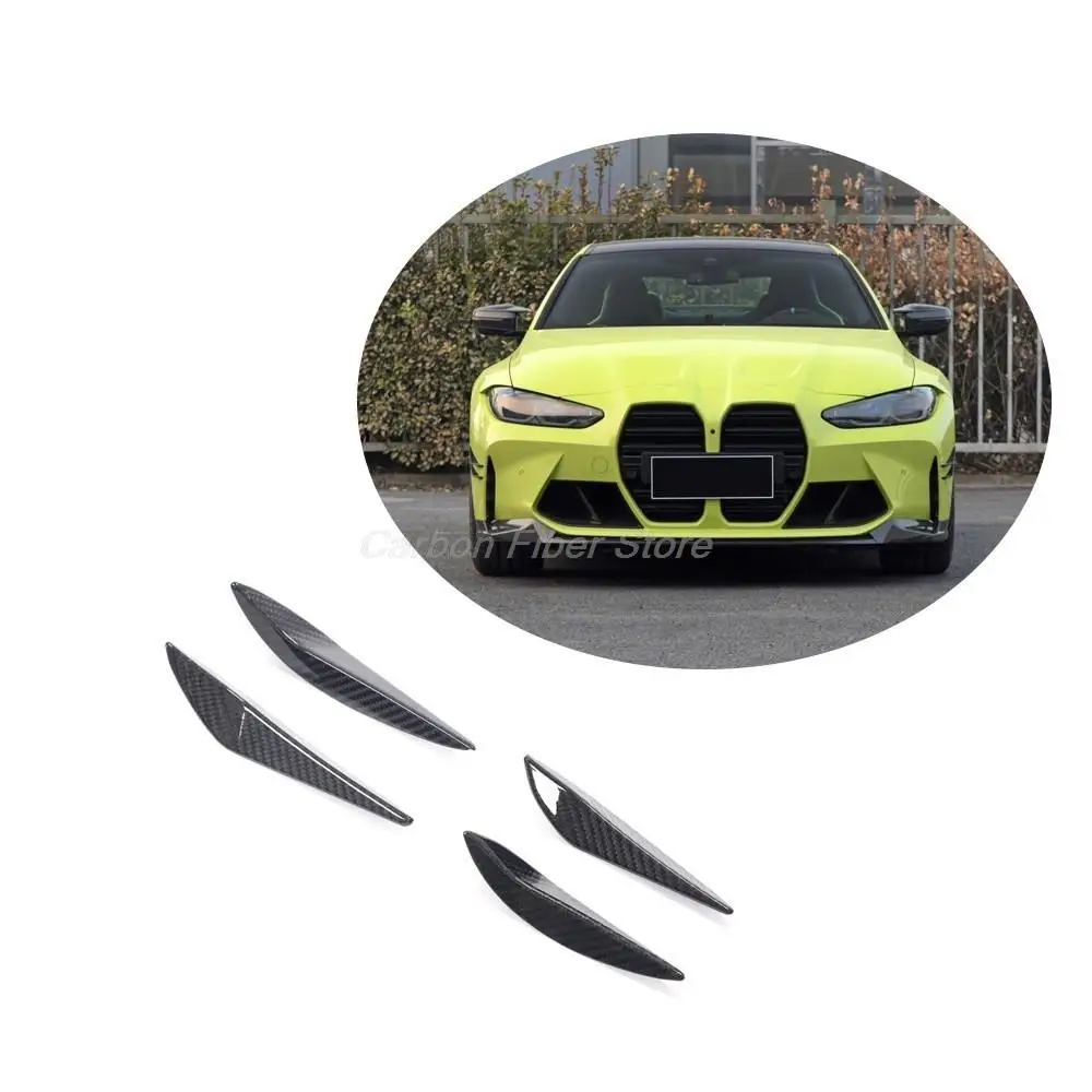 

Dry Carbon Fiber G80 G82 Front Bumper Canards for BMW 3 4 Series G80 M3 G82 M4 2D 4D 2021-2022