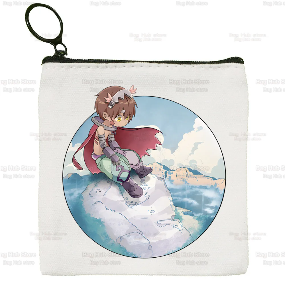 Made In Abyss Canvas Coin Purse Collection Canvas Bag Nanachi Riko Japanese Manga Small Wallet Zipper Key Bag Hand Gift