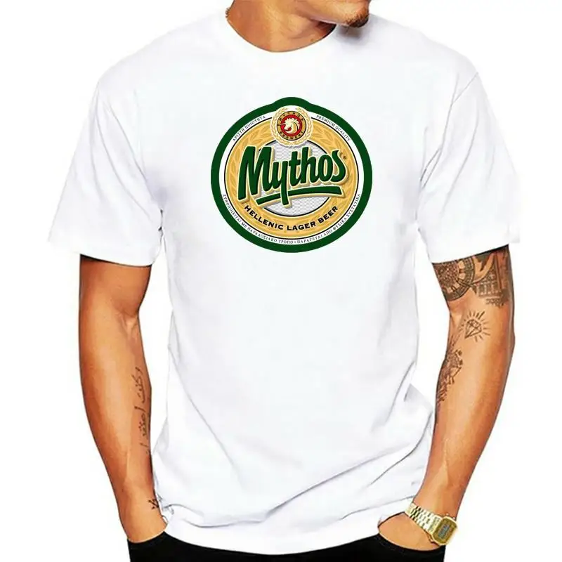 Mythos Greek Brewery Men'S Small T Shirt Black Hellenic Lager Beer Logo Stylish Custom Tee