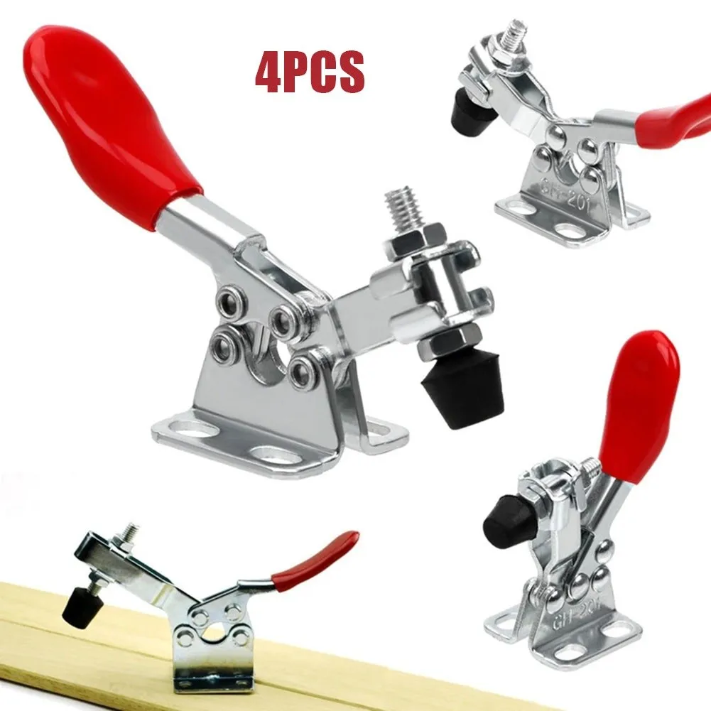 

Horizontal Type Quick Clamp Welding Fixed Clamp GH201 Secure GH 201 Toggle Clamp for Woodworking 4pcs Set Quick Release
