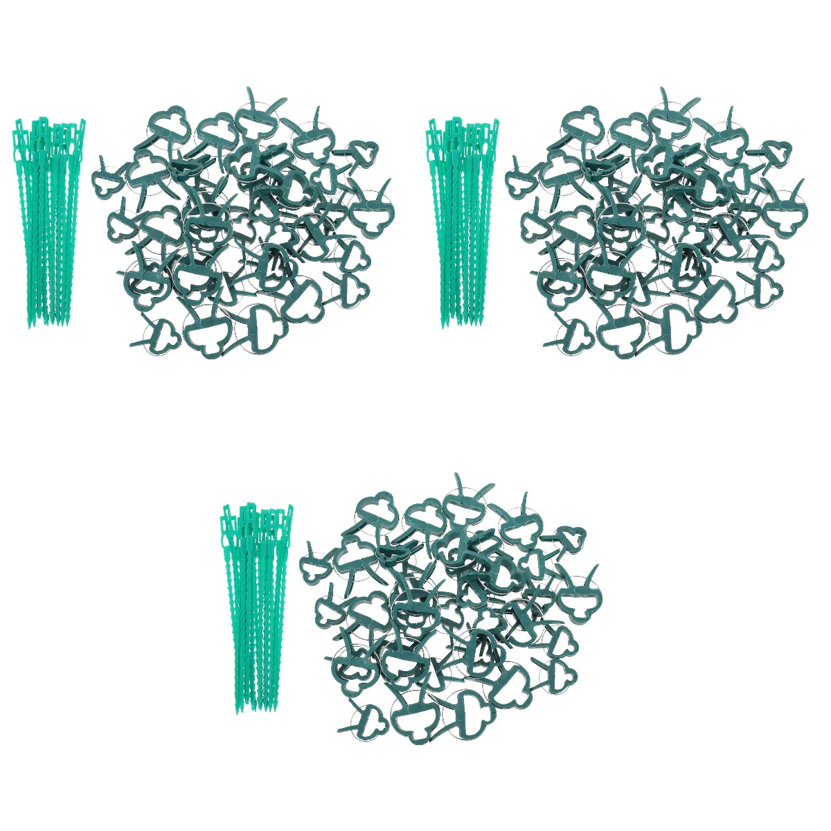 

3 Sets of Greenhouse Plants Fixing Clip Potted Branches Clamp Garden Clip with Ties