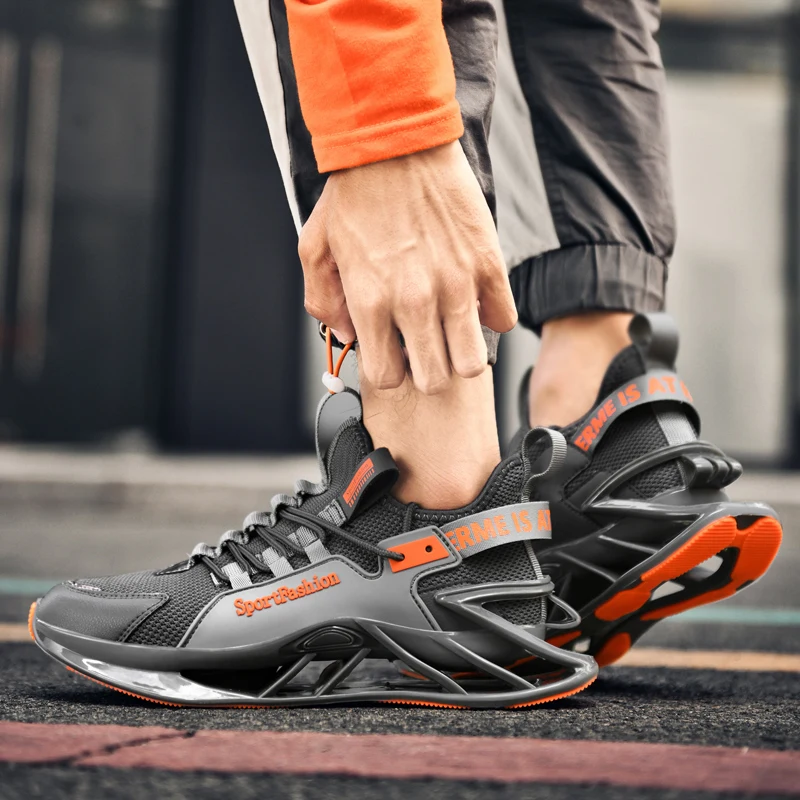 Men Sneakers Fashion Shock-absorbing Running Shoes Breathable Walking Shoes Casual Shoes Thick bottom Sports Shoes Tennis Shoes